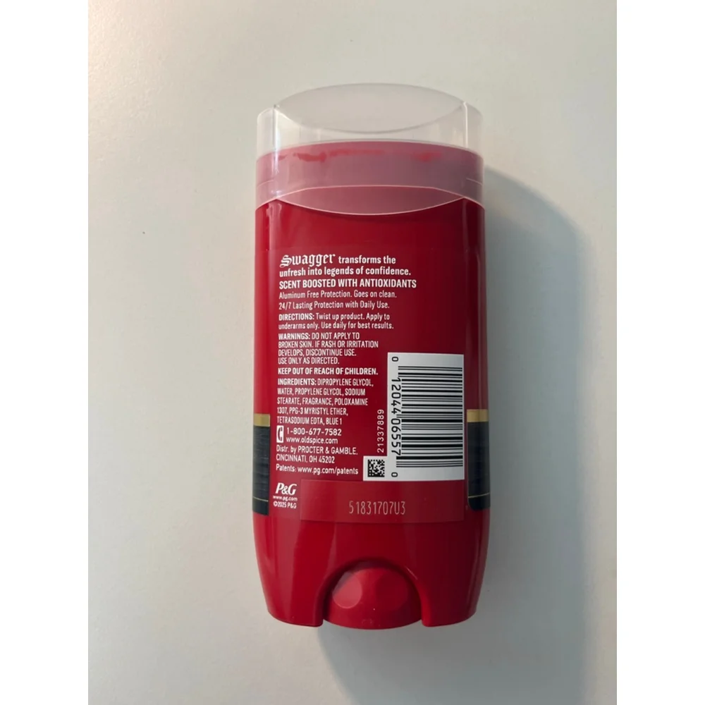 Men's Old‎ Spice Swagger Deodorant One Size Red Black